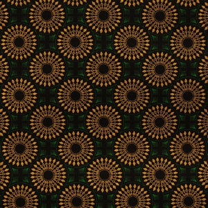 Green and Yellow Geometric Shweshwe Fabric, Green South African Fabric, African print fabric, 100% Cotton image 4