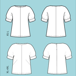 Cuff Top Sewing Pattern by The Assembly Line, Simple Top Sewing Pattern