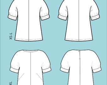 Cuff Top Sewing Pattern by The Assembly Line, Simple Top Sewing Pattern