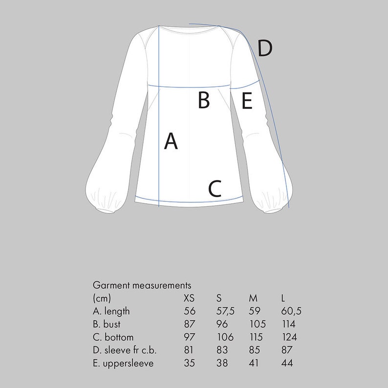 Blouse Sewing Pattern Puff Shirt Sewing Pattern by The Assembly Line