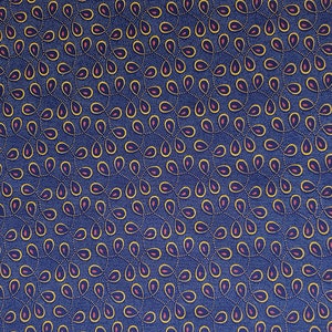 Blue Yellow and Pink Shweshwe fabric by the metre, Blue Quilting fabric image 4