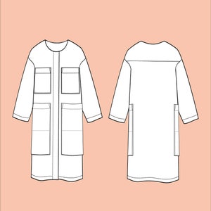Lab Coat Sewing Pattern by the Assembly Line Workwear Coat - Etsy UK