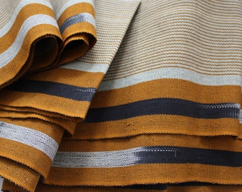 Beige Aso oke, Woven Strip Fabric, Handwoven fabric, Modern Aso Oke Fabric by the metre