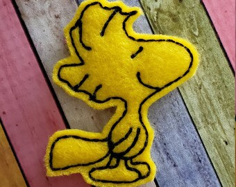 Yellow Bird Feltie ( UNCUT FELTIE ) Cat Feltie, Felt Embellishments, Felt Applique, Hair Bow Supplies