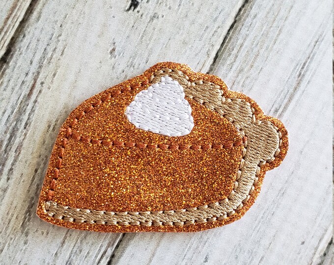 Pumpkin Pie GLITTER Feltie Embellishments Hair Bow Supplies Felt Applique UNCUT FELTIE
