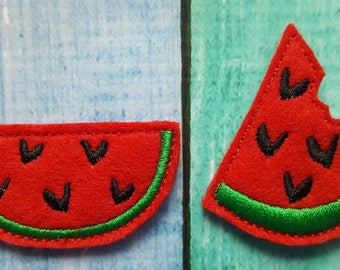 Watermelon Feltie, Watermelon Slice Feltie, Felt Embellishments, Felt Applique, Hair Bow Supplies