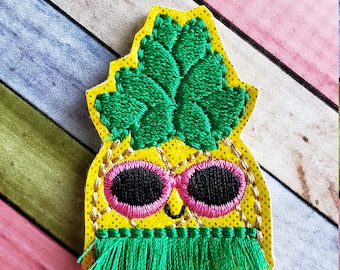 Pineapple Glitter Feltie ( UNCUT FELTIE )  Felt Embellishments * Felt Applique * Hair Bow Supplies