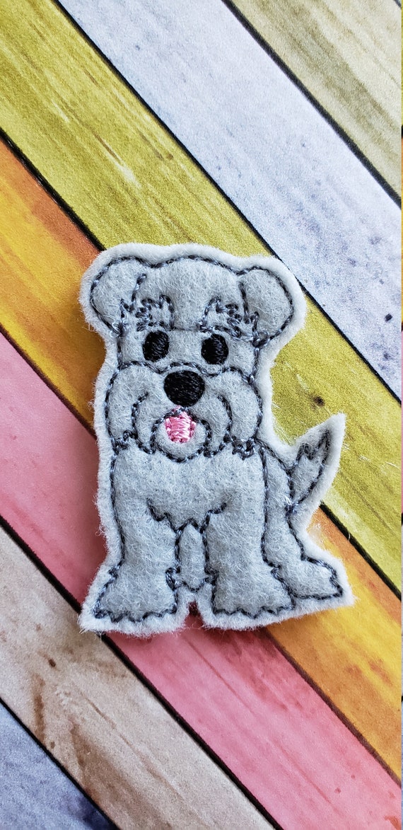 Schnauzer Dog Feltie UNCUT FELTIE Felt Embellishments Felt