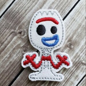 Fork Glitter Feltie ( UNCUT FELTIE )  Felt Embellishments, Felt Applique, Hair Bow Supplies