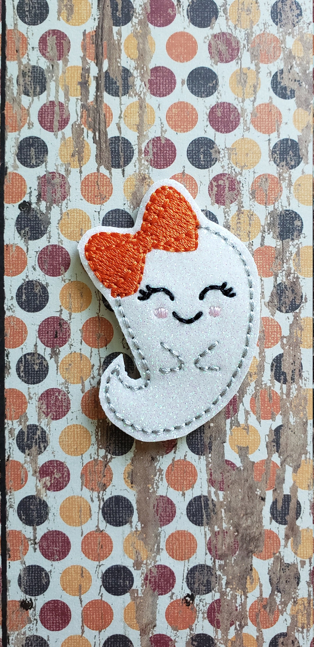 Halloween Ghost Glitter Feltie UNCUT FELTIE Halloween Feltie, Felt