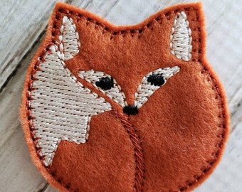 Fox Felt Feltie, (UNCUT FELTIE) Fox Feltie, Felt Embellishments, Felt Applique, Hair Bow Supplies