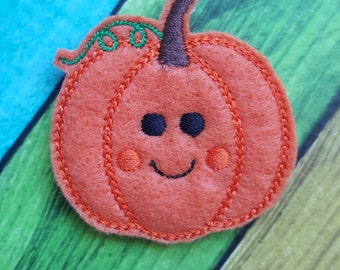 Halloween Feltie UNCUT FELTIE) Pumpkin Halloween Feltie,  Pumpkin Feltie, Felt Embellishments, Felt Applique, Hair Bow Supplies