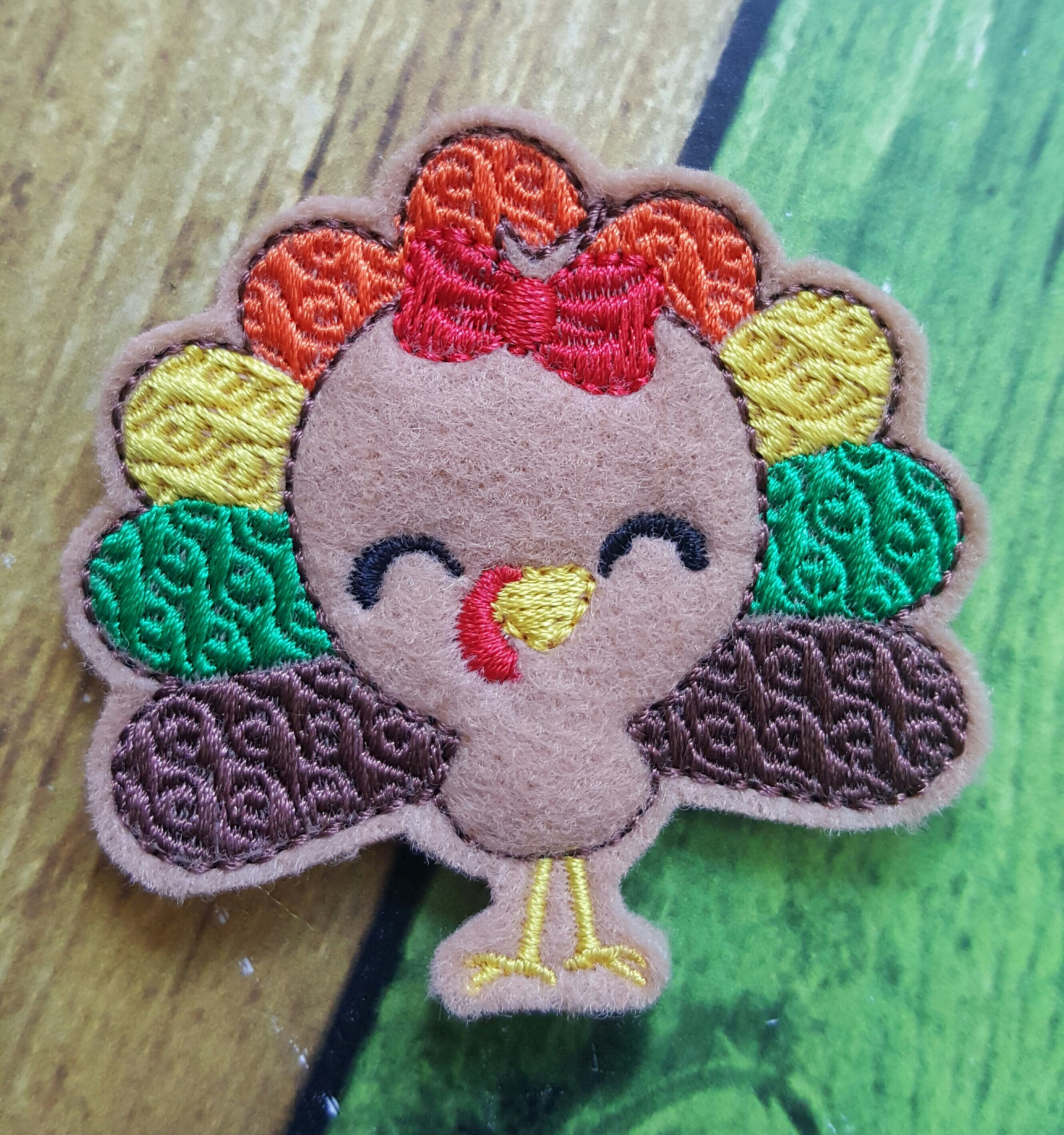 Thanksgiving Turkey Feltie UNCUT FELTIE Turkey Feltie Felt Etsy