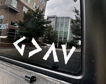 God Is Greater Vinyl Decal - Christian Bumper Sticker