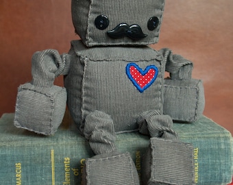 Handmade Gentleman Plush Robot