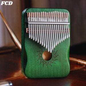 Kalimba 21 touches - Mbira Deze, pouce, doigt, piano, Kalimba en bois, instrument africain fait main pour la thérapie par le son, cadeau d'anniversaire musical