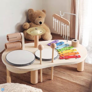 赤ちゃん用音楽教育玩具 幼児用木製音楽セット 木琴 感覚音楽玩具