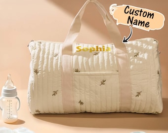 Custom Monogram Tote Embroidered Weekend Bag Personalized Monogrammed Gift for Mom