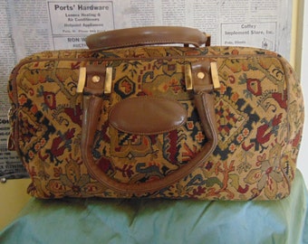 Mid Century Modern Morris Moskowitz Tapestry Duffel Bag