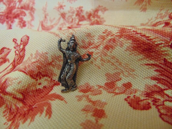 Antique Early 1900's Siamese Sterling Dancer Brooch
