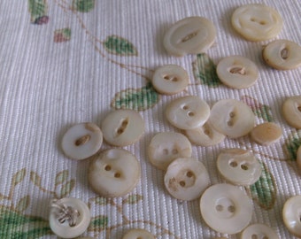 REDUCED! Hand Carved Vintage Mother of Pearl Buttons Rare Collection