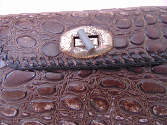 Mid Century Embossed Leather Multi Function OOAK … - image 3