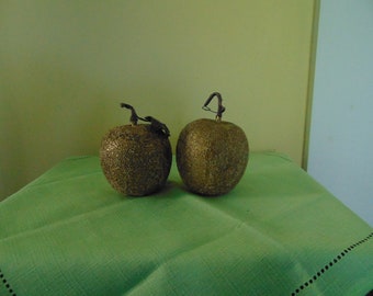 Vintage Dark Golden Green Faux Fruit/Apples