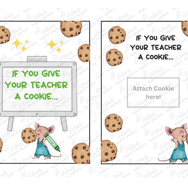 If You Give a Teacher a Cookie Book Template Etsy If You Give a Teacher a Cookie Book Template Etsy