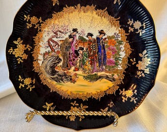 Satsuma Style Hand Painted Porcelain Plate