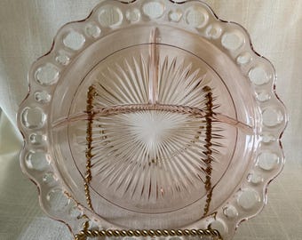 Anchor Hocking Old Colony Lace Sectioned Plate