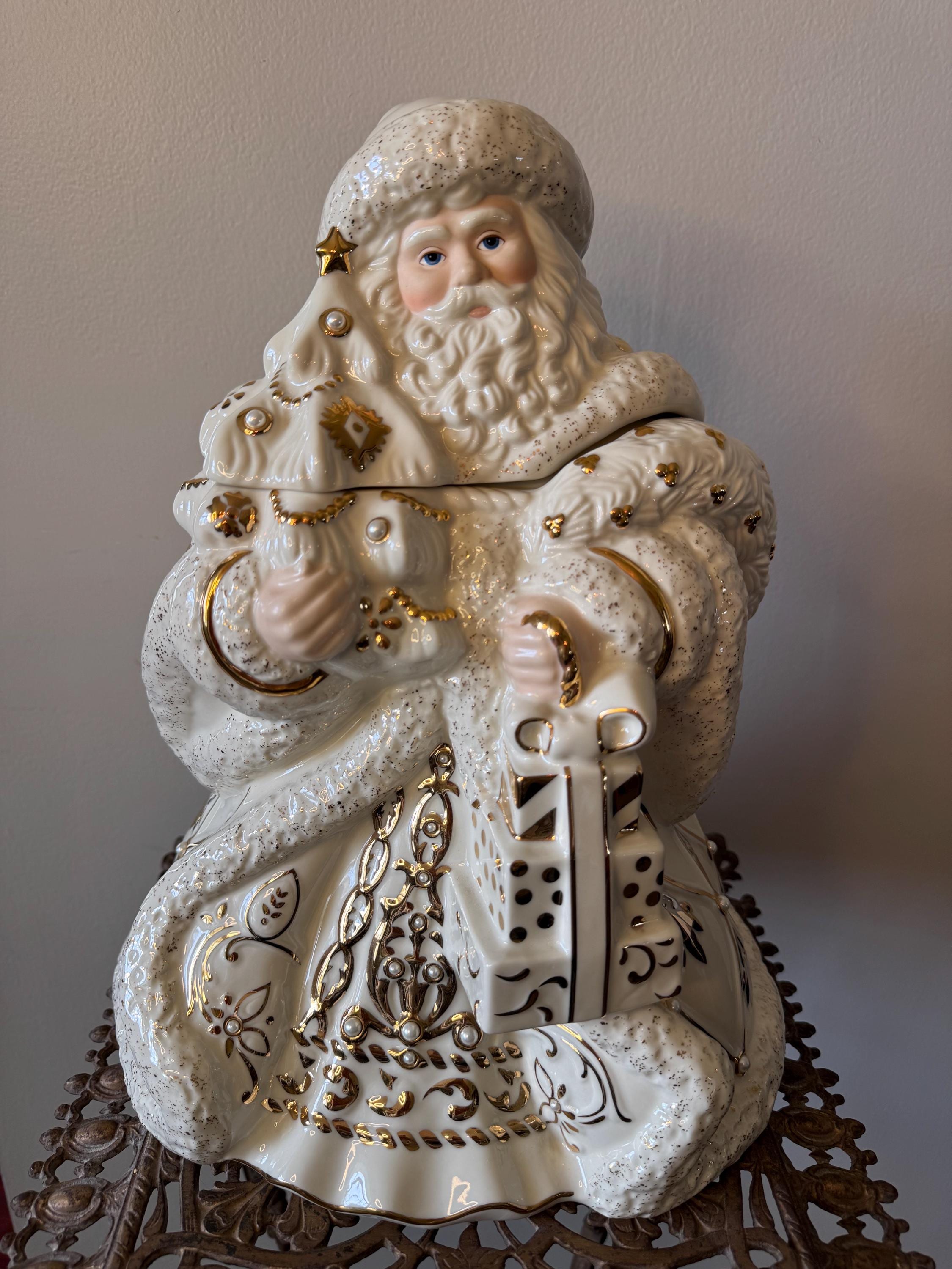 Lenox Vintage Santa Cookie Jar - Etsy