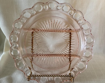 Anchor Hocking Old Colony Lace Sectioned Plate