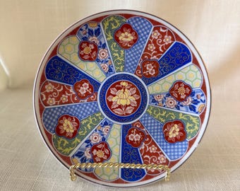 Vintage Imari ware floral plate