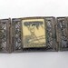 Bracelet Argent Français Vintage - Scènes Chinoises Gravées - 7 Plaques - Longueur 6,5 Pouces
