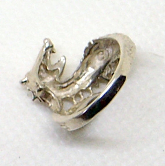 Vintage Sterling Dragon Ring  - Sterling Silver -… - image 3