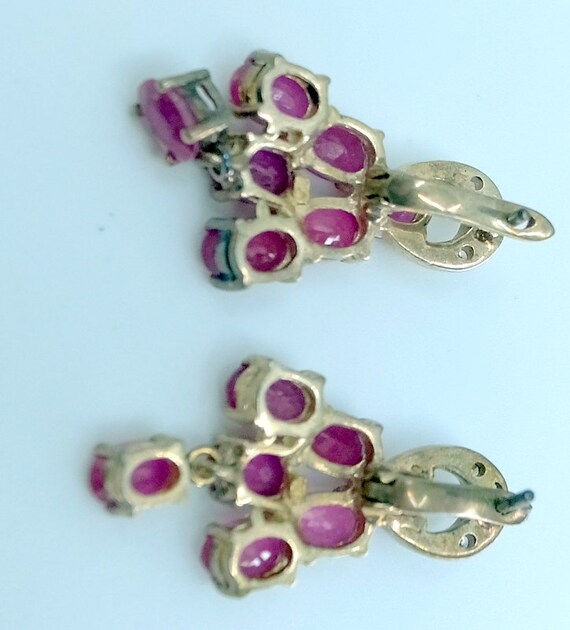 Vintage Ruby Earrings - With Dangle - 14 Gorgeous… - image 5
