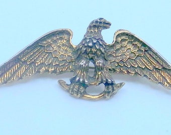 Brutalist Mid Century Modern Eagle Brooch - 1960's - Zentall of Canada - Signed