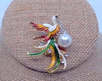 Spilla a Forma di Pavone con Strass per Donne Ragazze Alla Esagerata Grande Uccello di Colorato Cristallo Animale Spille da Bavero Spille Vintage Accessori per Abiti da Sposa Natale Compleanno Regalo