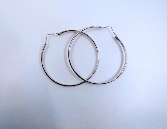 HUGE Sterling Silver Earrings - Italy - Big Silve… - image 5