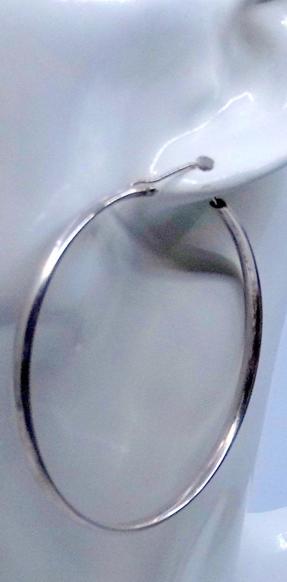 HUGE Sterling Silver Earrings - Italy - Big Silve… - image 7