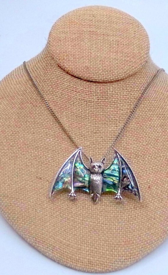 Abalone Bat Brooch AND Necklace - Beautiful Irides