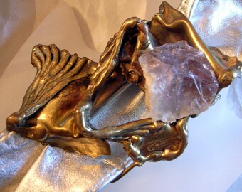 Carvalhu Rio Copa Brutalist Belt Buckle Wearable Art Brass Stone Original Belt Vintage CARVALHU main image 3