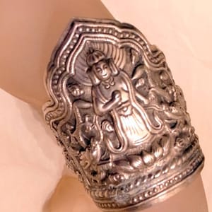 Vintage Chinese Silver Bracelet - Over 2.5 Oz Sterling Silver - 4 INCHES Tall