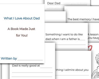 Father's Day Fill-in-the-Blank Book: Printable Gift for Dad (Digital Download)