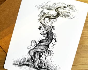 Jack & the Beanstalk / Print of Original Ink Illustration - Etsy