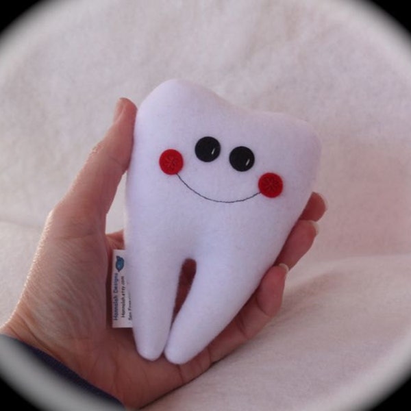 My Itty Bitty Tooth Fairy Pillow--white with red cheeks