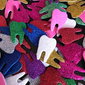 Glitter Tooth Stickers: Scrapbook & Tooth Fairy Craft