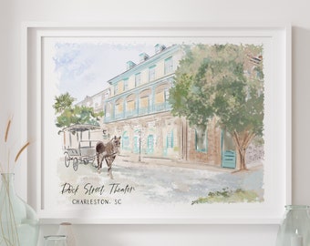 Dock Street, Charleston South Carolina Art Print