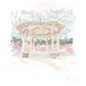 White Point Garden, Charleston, South Carolina, Wedding Art Print (Personalization Available)