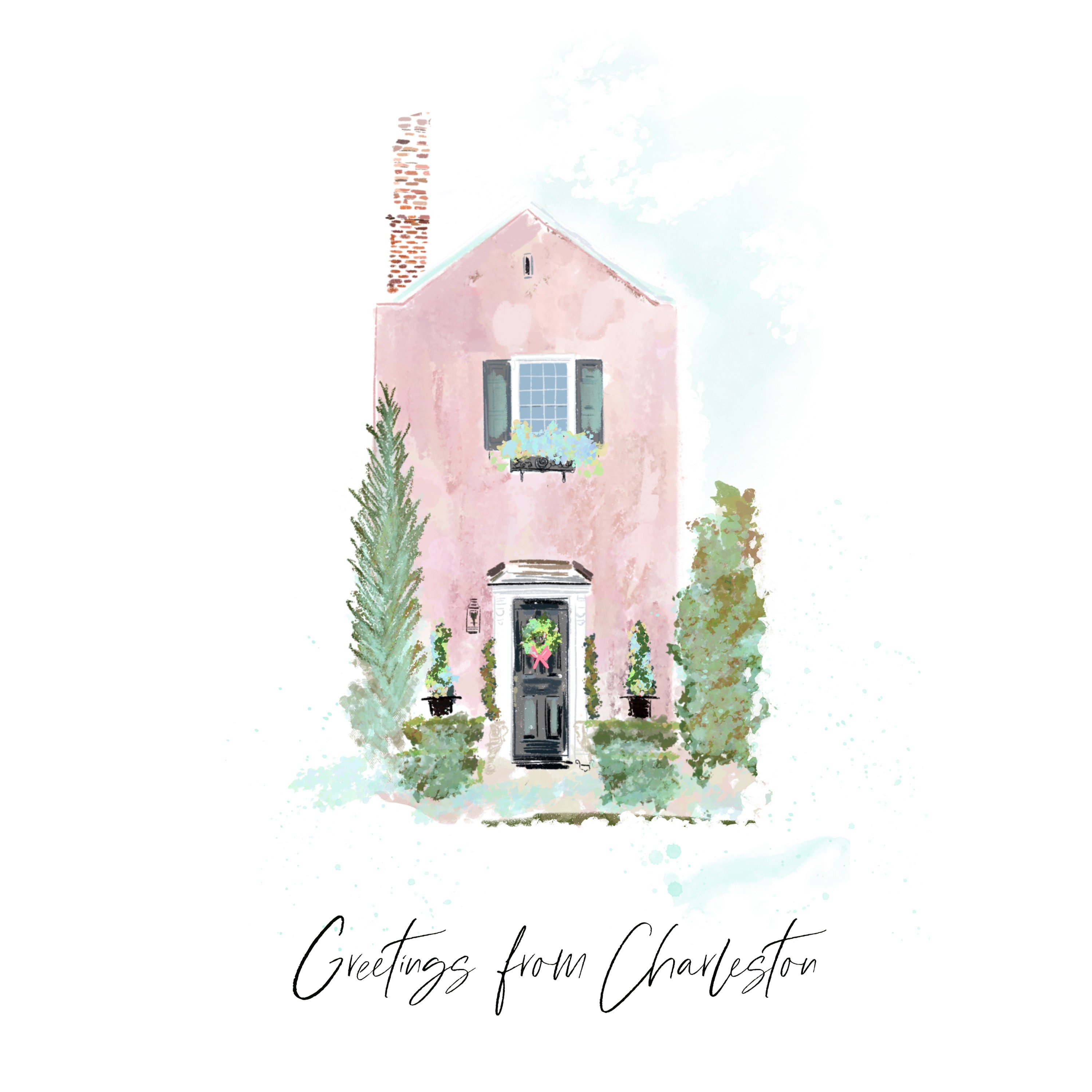 Little Pink House - Art Print - Etsy
